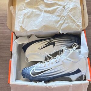 Men’s Nike Zoom Air Vapor Pro 1 White and Navy Cleats - size 11